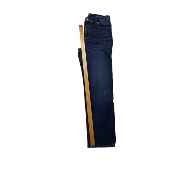 Old Navy Straight Blue Jeans Built-In Flex Sz 14 Husky Adjustable Waist L28.5 - Picture 8 of 12